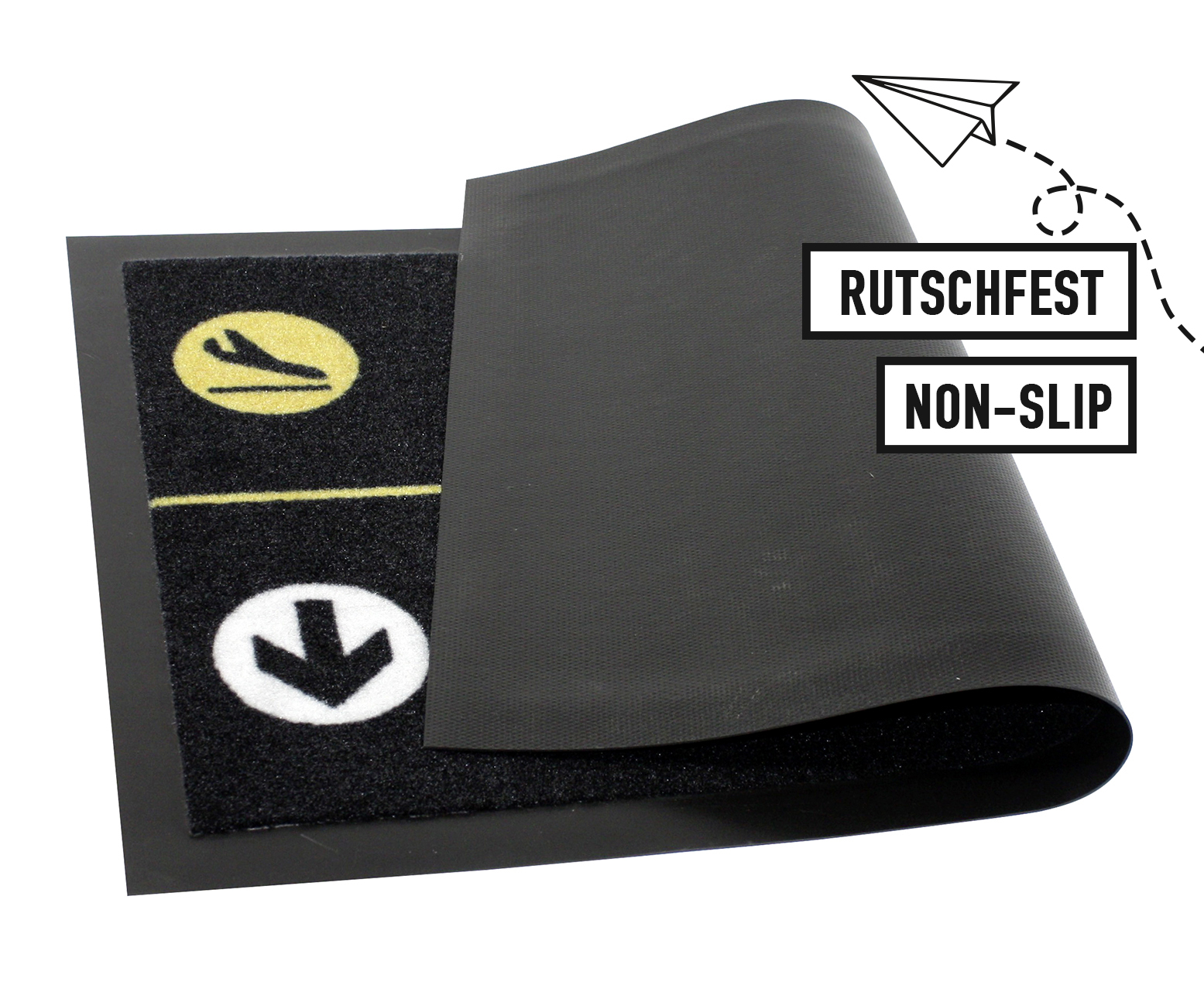 MoonWorks® Fußmatte Flughafen Arrivals/Departures lustige Motive Geschenk Piloten rutschfest & waschbar weiß 60x40cm MoonWorks® Fußmatte Flughafen Arrivals/Departures lustige Motive Geschenk Piloten rutschfest & waschbar weiß 60x40cm