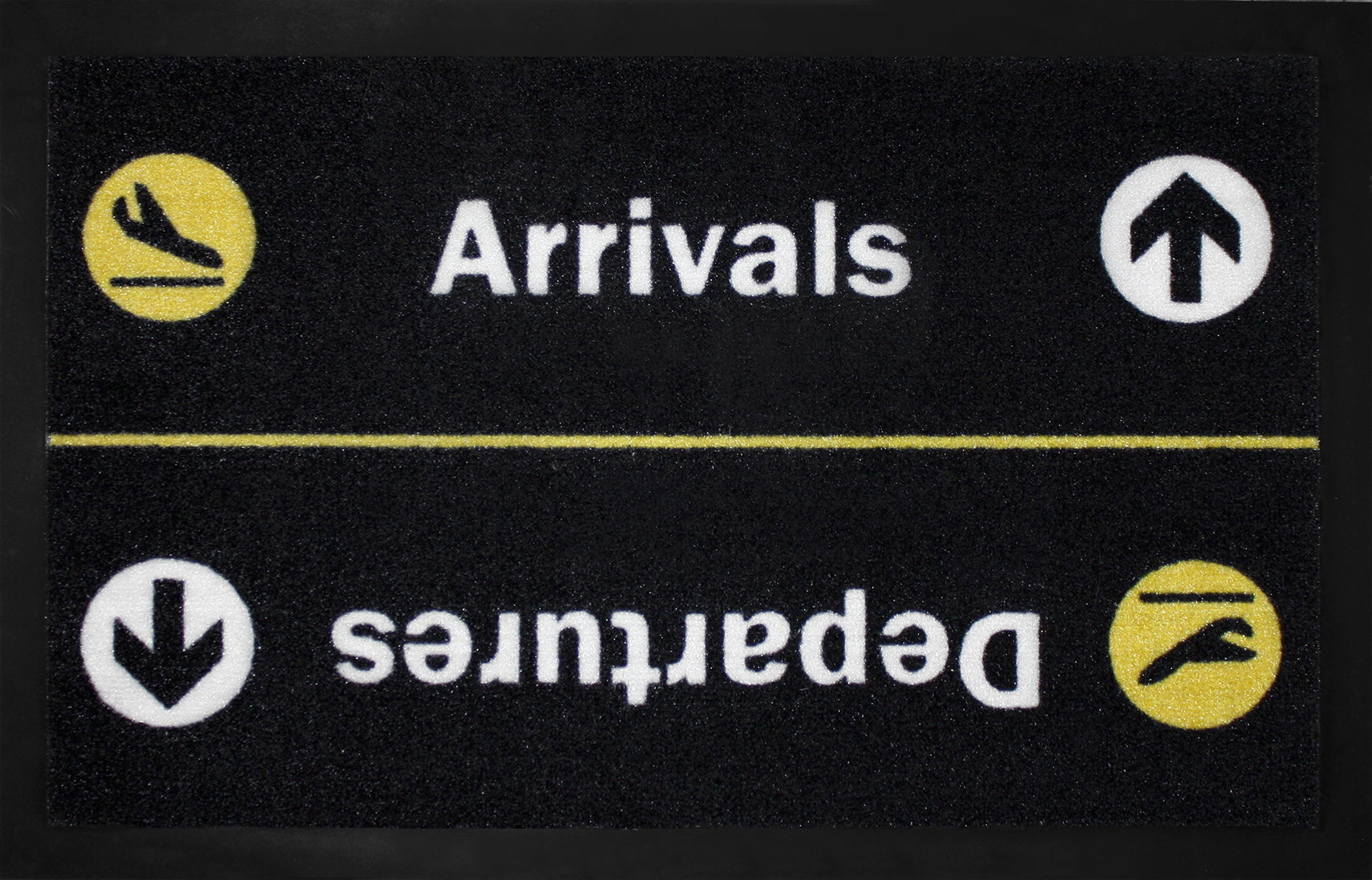 MoonWorks® Fußmatte Flughafen Arrivals/Departures lustige Motive Geschenk Piloten rutschfest & waschbar weiß 60x40cm MoonWorks® Fußmatte Flughafen Arrivals/Departures lustige Motive Geschenk Piloten rutschfest & waschbar weiß 60x40cm