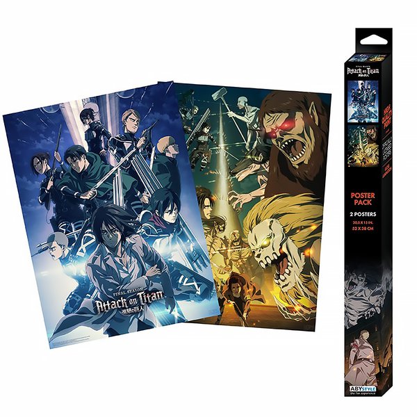 Set of 2 Attack on Titan Posters -