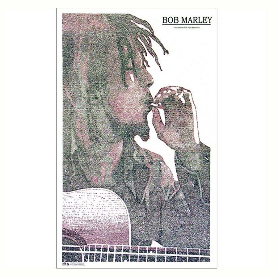 Bob Marley Lyrics Wall Art for Sale
