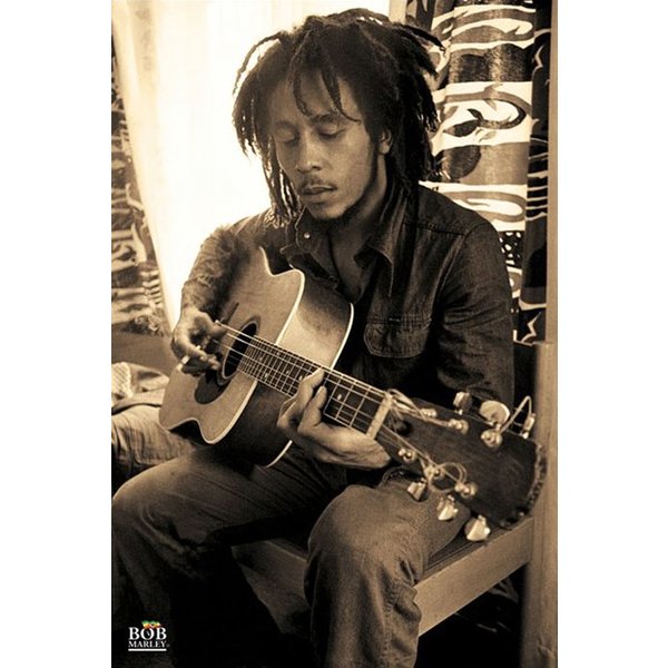 Bob Marley Poster with guitar