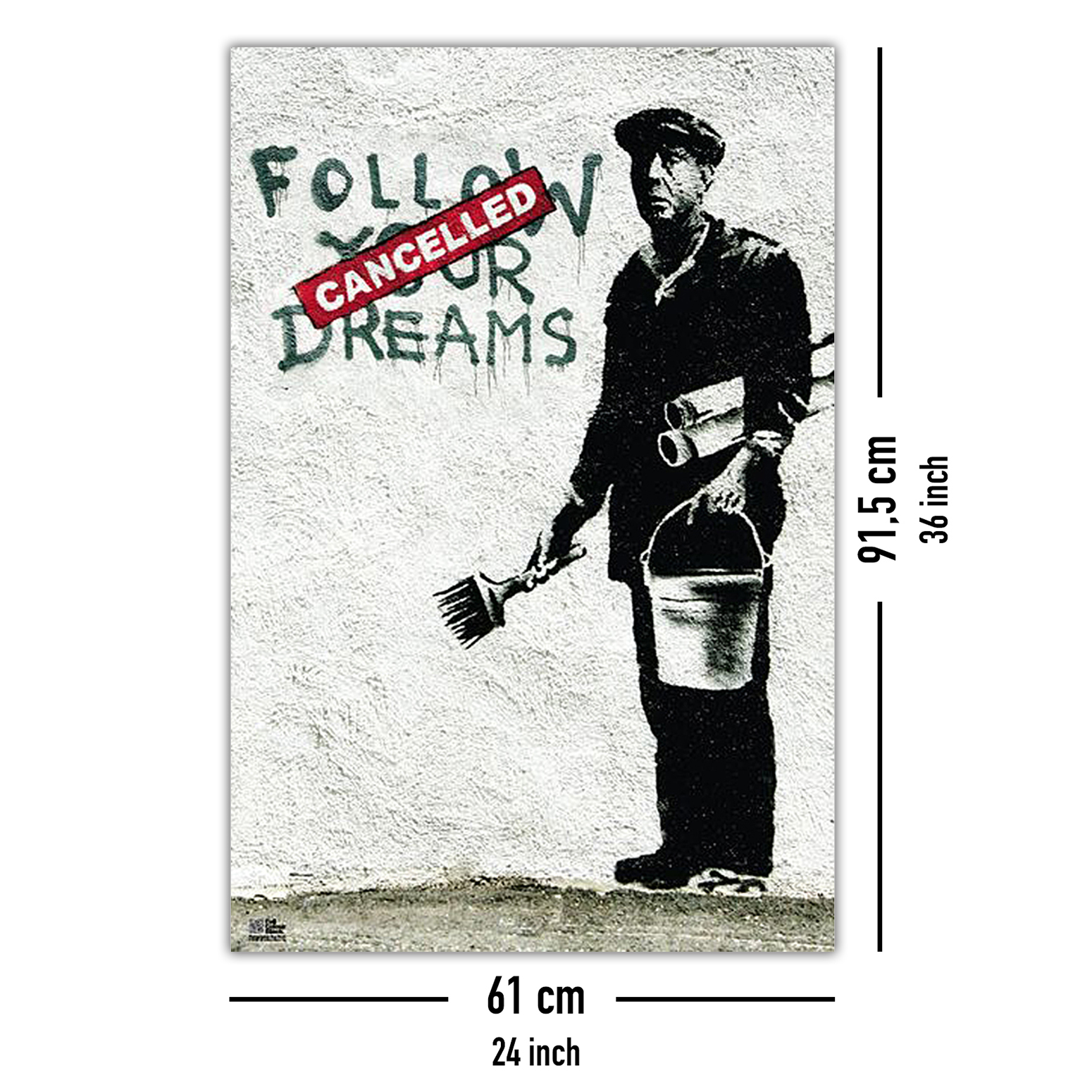 Banksy Poster Follow Your Dreams - Posters buy now in the