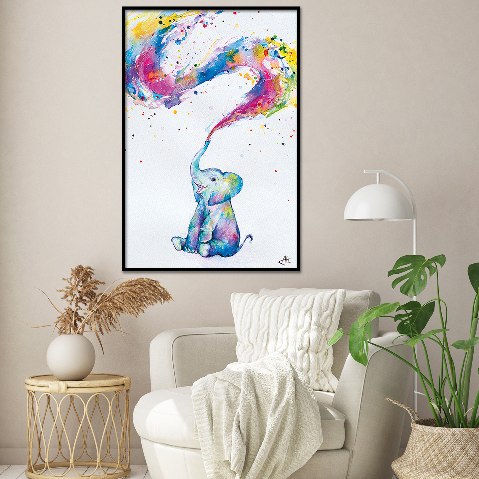 Baby Elephant Poster Spring Marc Allante - Posters buy now in the