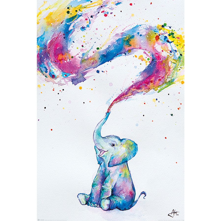 Baby Elephant Poster Spring Marc Allante - Posters buy now ...
