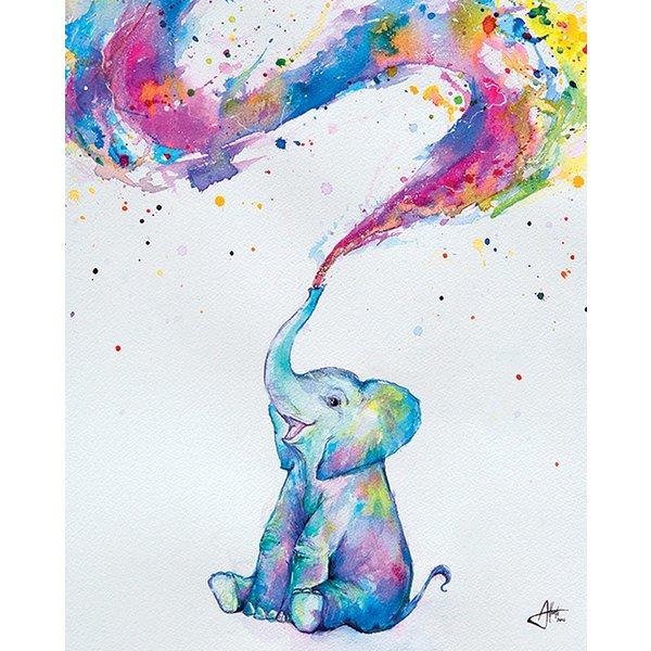 Baby Elephant Poster Spring