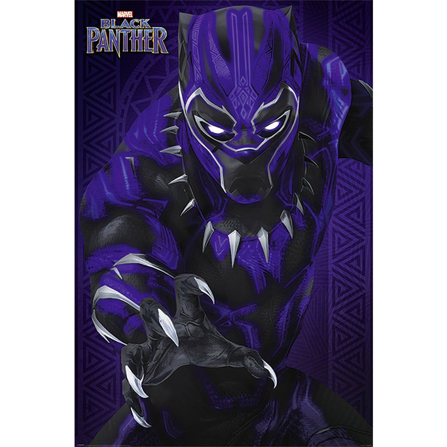 Black Panther Poster Glow Posters buy now in the shop Black Panther Poster Glow Posters buy now in the shop