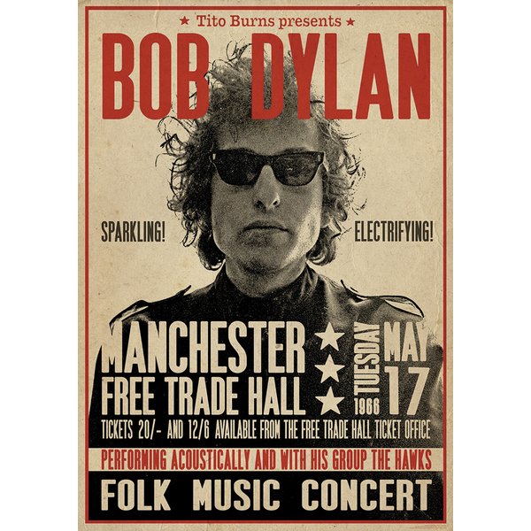 Bob Dylan Poster Manchester