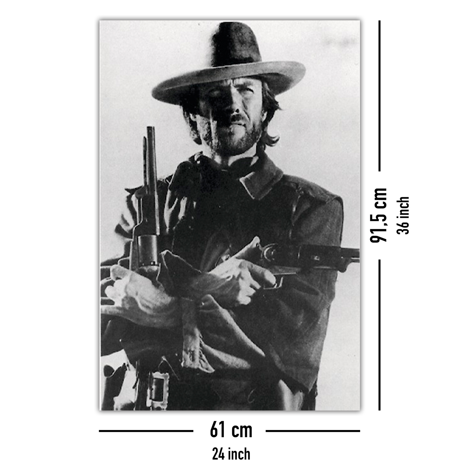 Clint Eastwood Poster Vintage Magnificent Stranger Film