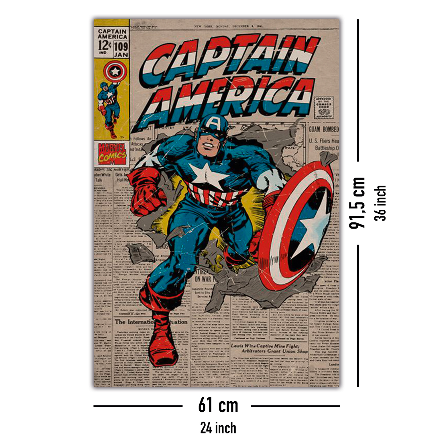 Captain Poster Marvel Comics - Posters buy now in the shop Close Up GmbH