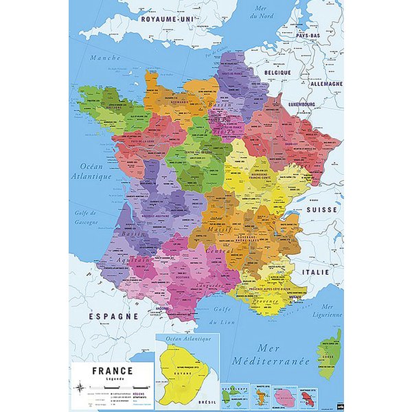 Carte De France 2017 Poster