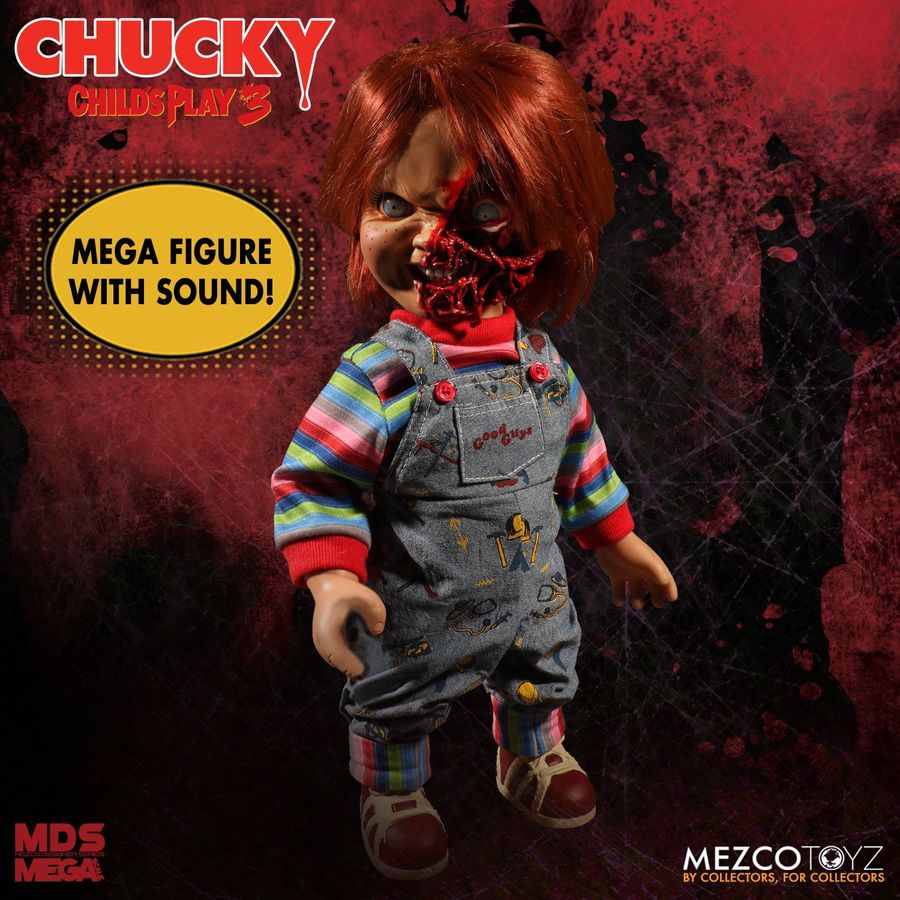 Child's Play Chucky Puppe 15" Talking Pizza Face Chucky 