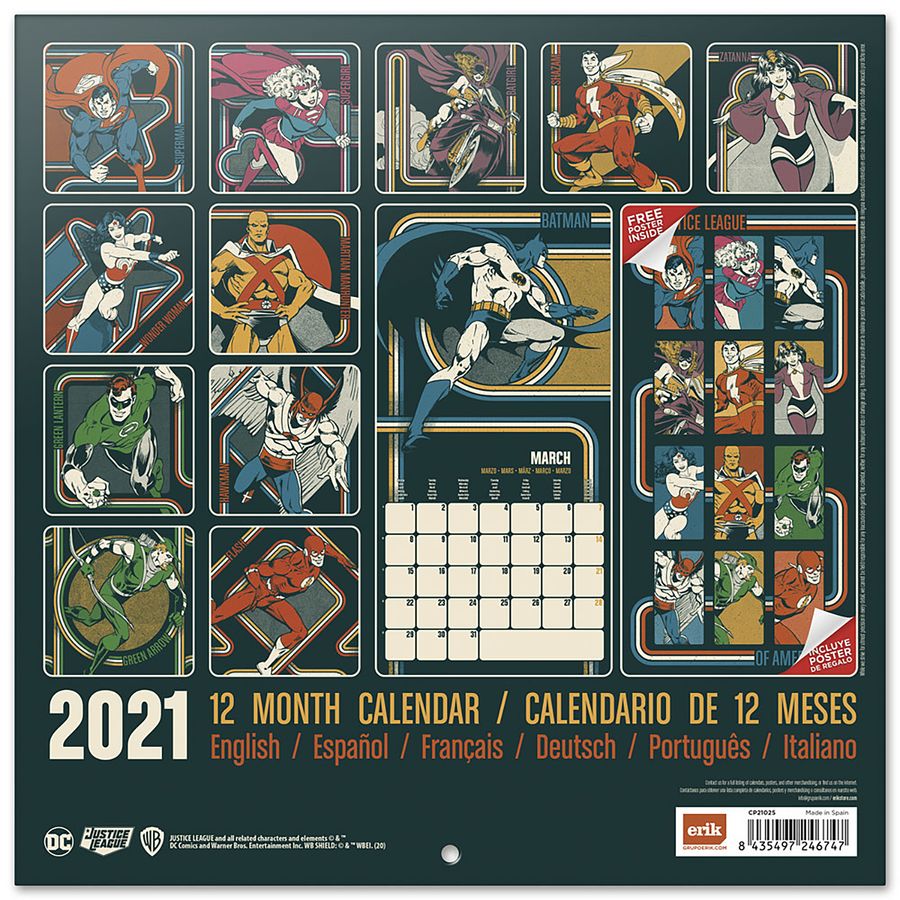 Dc Originals Calendar 2021 Justice League Of America Calendars Buy Now In The Shop Close Up Gmbh justice league calendar 2021