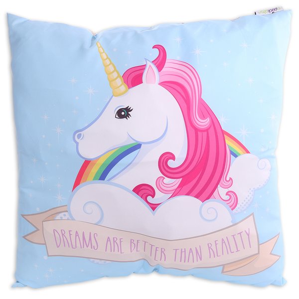 Unicorn cushion "Dreams are better than reality"