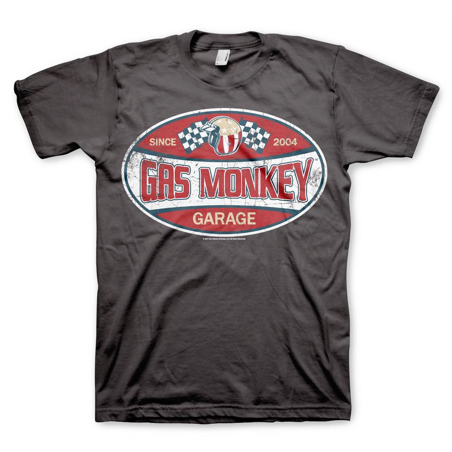 Gas Monkey Garage T Shirt American Label on Close Up