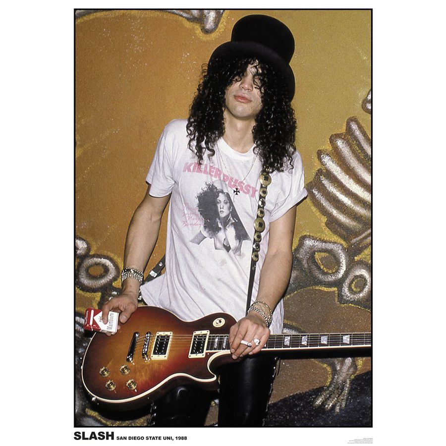 D NEW Black & white Slash, Guns N' Roses Rock Poster Print A3 size.