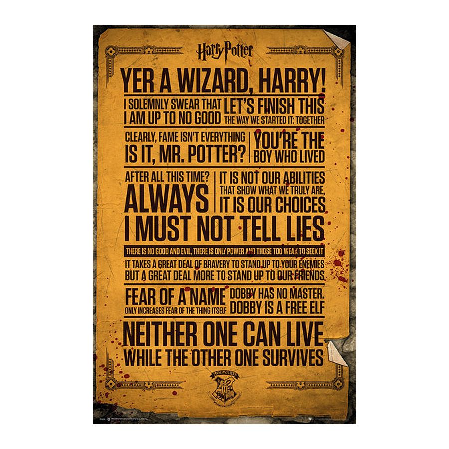 Harry Potter Poster Quotes On Close Up