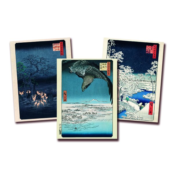 Hiroshige Art Print set of 3 