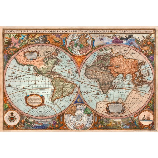 Historical Antique World Map