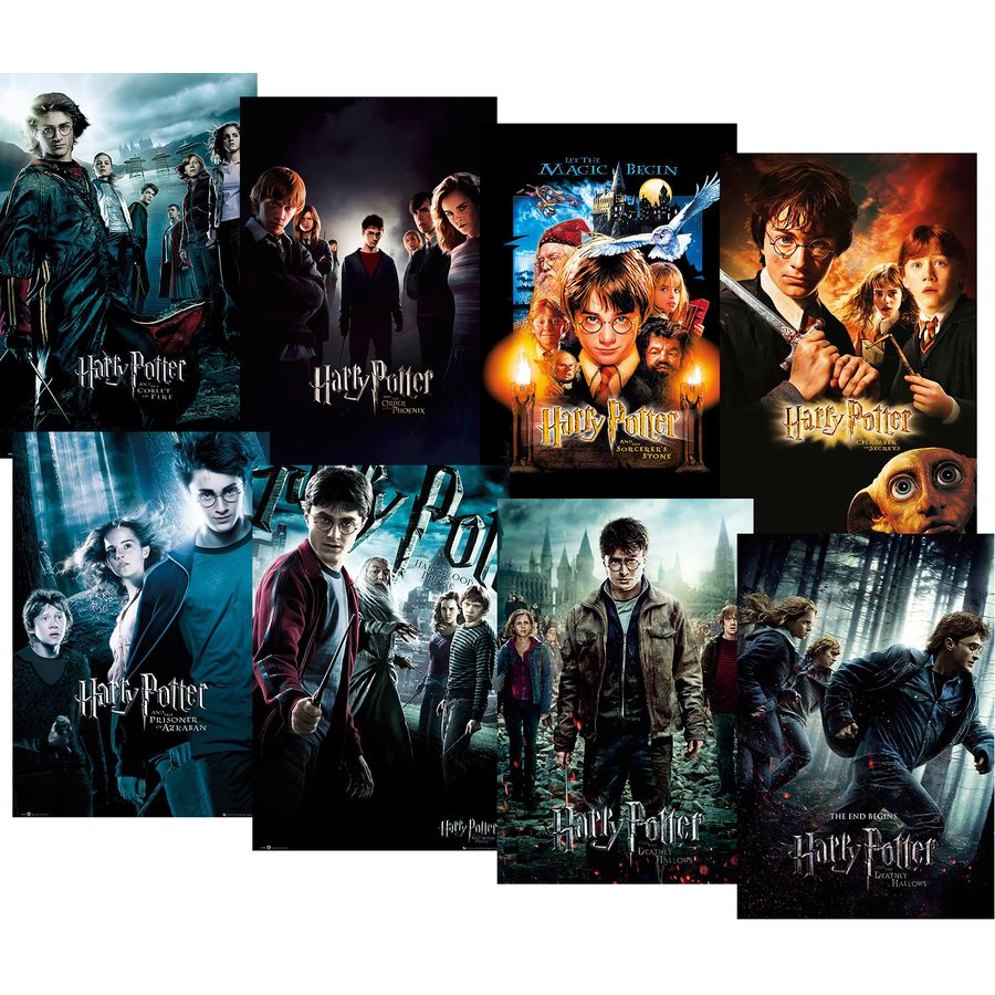 Set of 8 Posters Harry Potter - Filmposter 1-8 [Promo], on Close Up