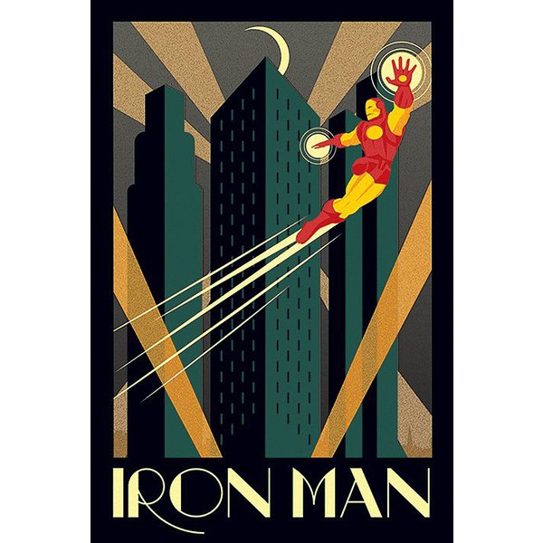 Iron Man Poster Art Deco