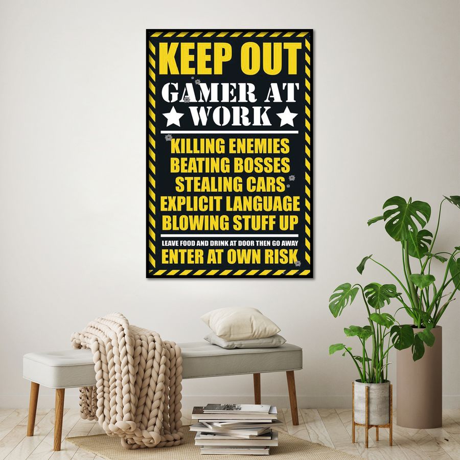 Poster Keep Out! - Gamer at Work