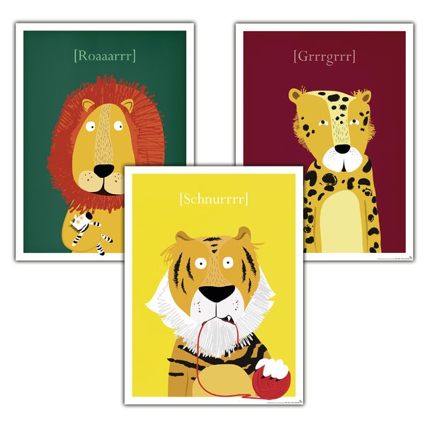 Set of 3 Posters for the Children's room -