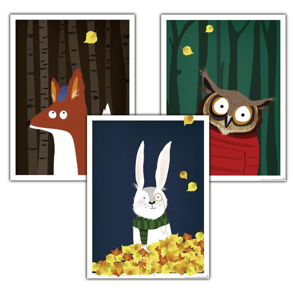 Set of 3 Posters for the Children's room -