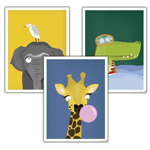 Set of 3 Posters for the Children's room -