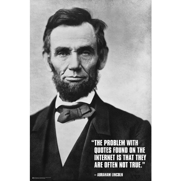 Lincoln Internet Quote Poster 