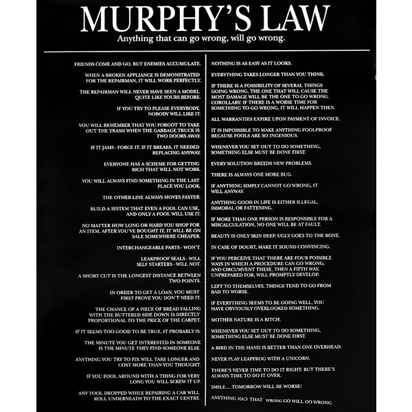 MURPHY'S LAW POSTER