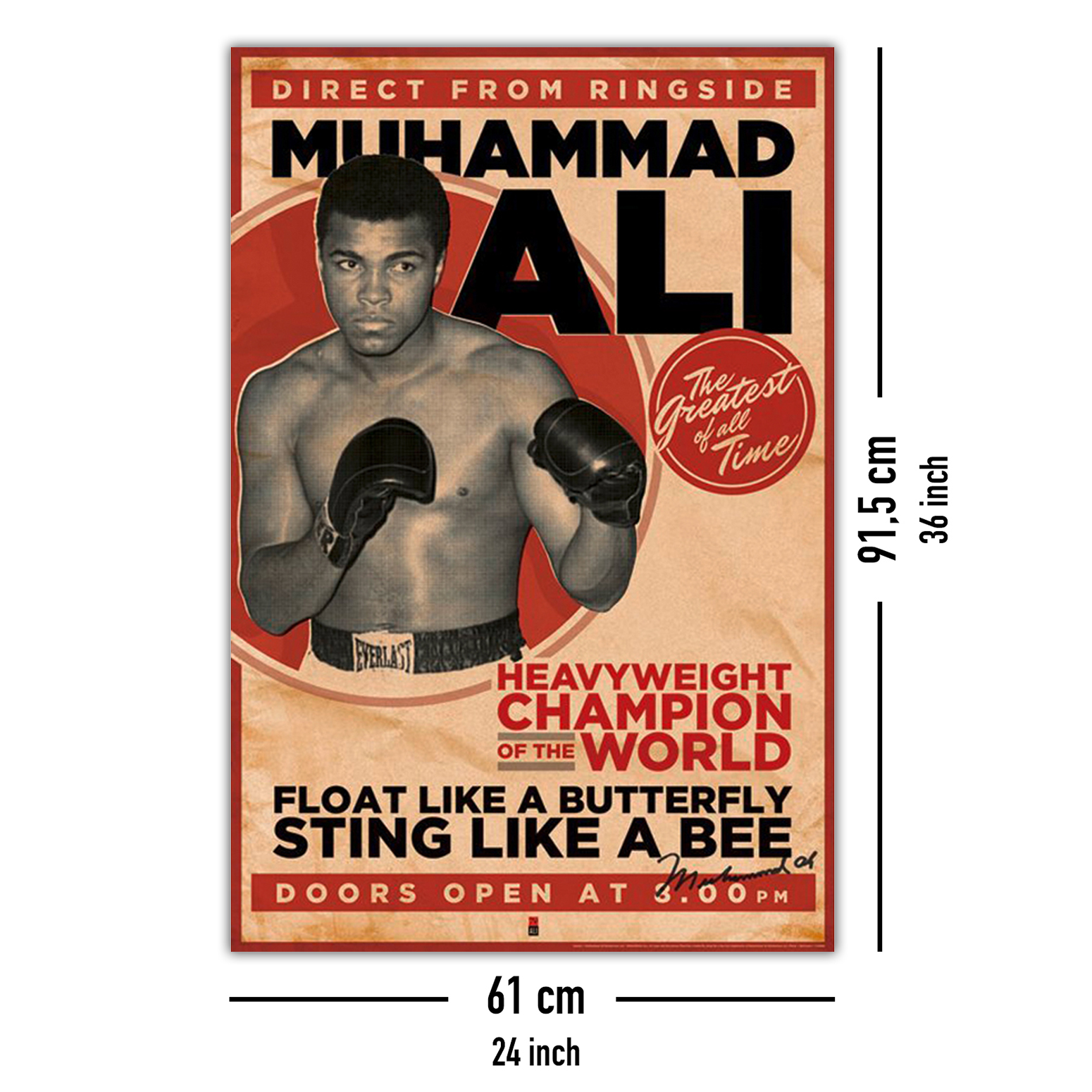20 Muhammad Ali boxing postcards classic images from boxing posters.   
