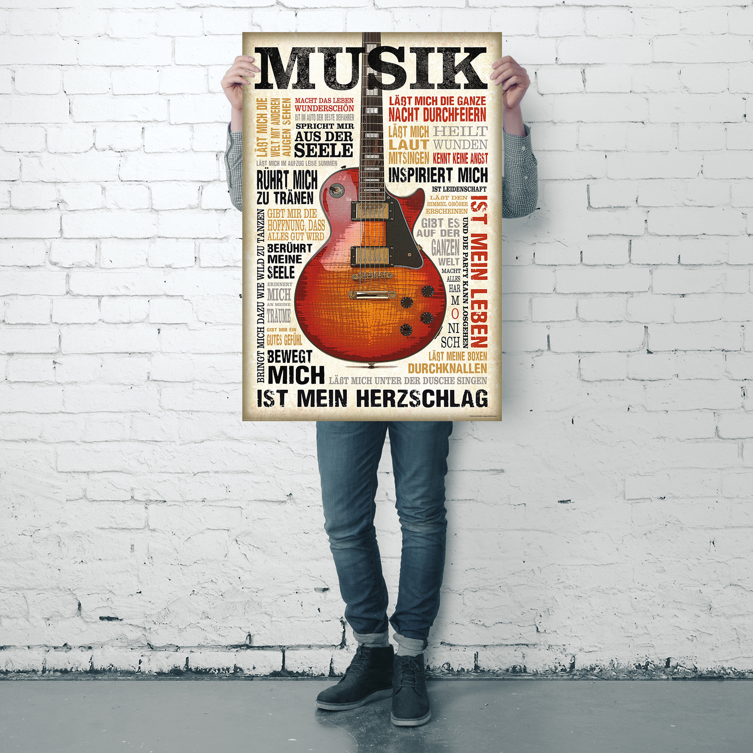 Musik ist Leidenschaft Poster Music is a passion - Posters buy now in the  shop Close Up GmbH