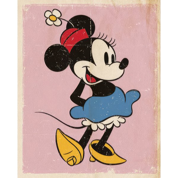 Minnie Mouse Poster Retro Pink