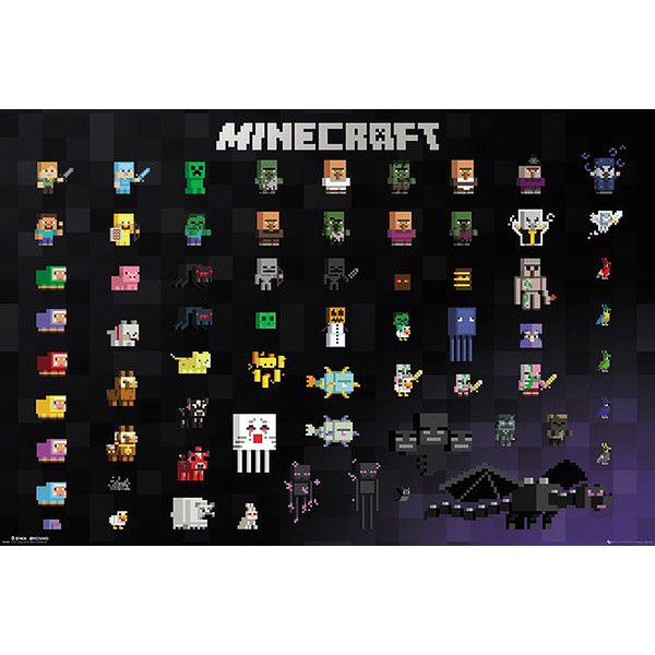 Minecraft Poster Pixel Sprites