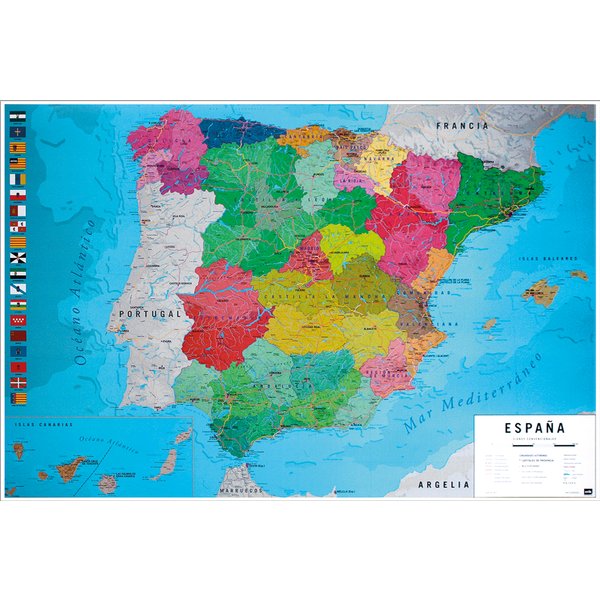 Mapa de España Físico Político