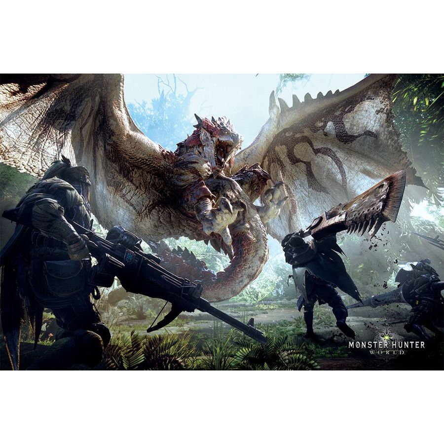 monster hunter world poster posters buy now in the shop close up gmbh world poster