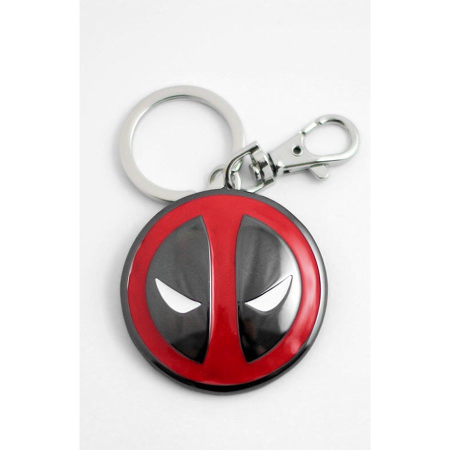 OFFICIAL MARVEL COMICS CLASSIC DEADPOOL SYMBOL METAL KEYRING *BRAND NEW*