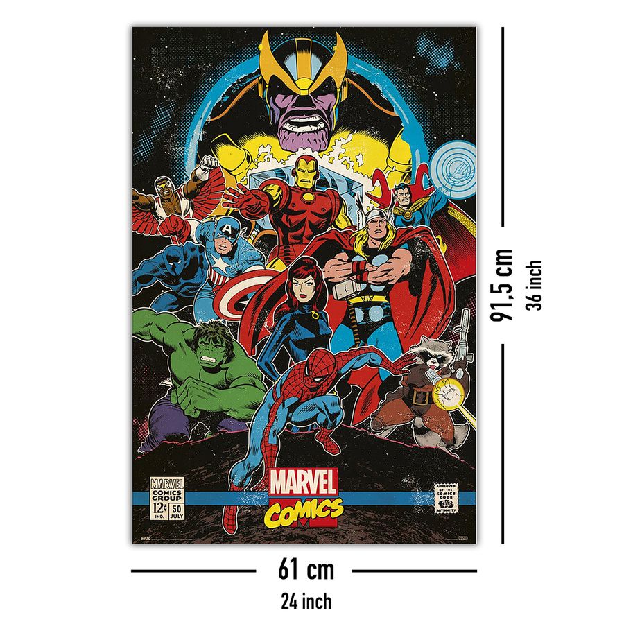Marvel Comics Retro Poster The Infinity Gauntlet - Posters buy now in shop Close Up GmbH