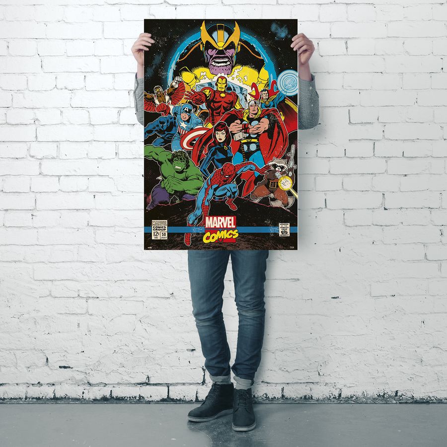 Traktat Kristus Afhængighed Marvel Comics Retro Poster The Infinity Gauntlet Cover - Posters buy now in  the shop Close Up GmbH
