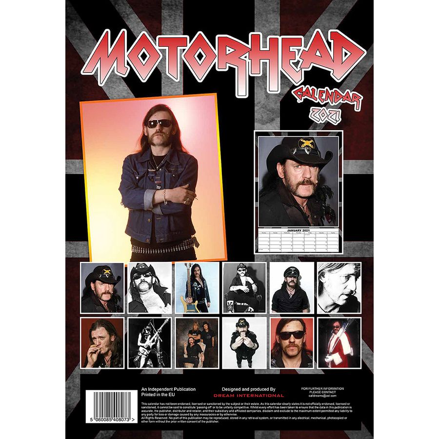 Motorhead 2021 Calendar A3