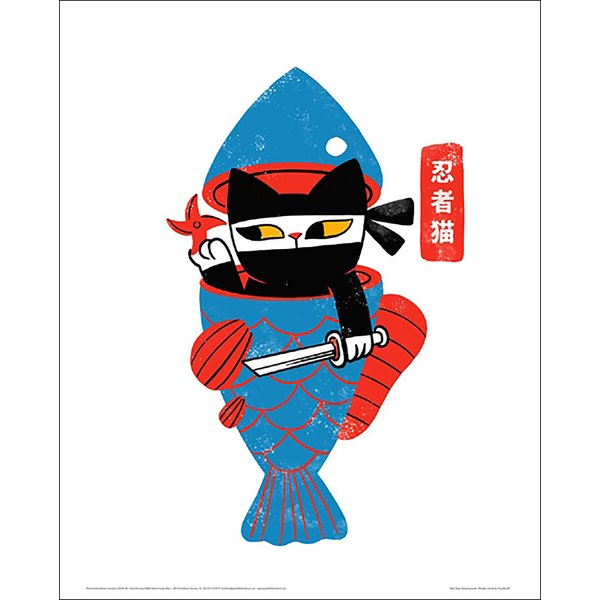 Neko Ninja Art Print -