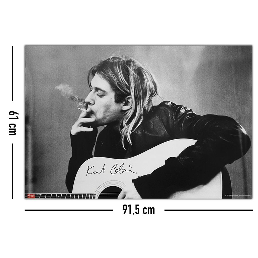 Laminated Kurt Cobain Smoking Poster Art Print 24x36