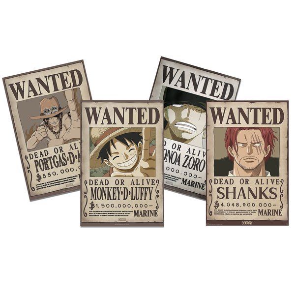 Set of 4 Posters One Piece -