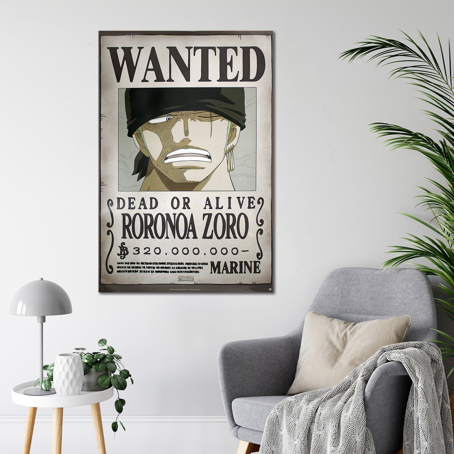 One Piece Poster Wanted Roronoa Zoro - Posters buy now in the shop