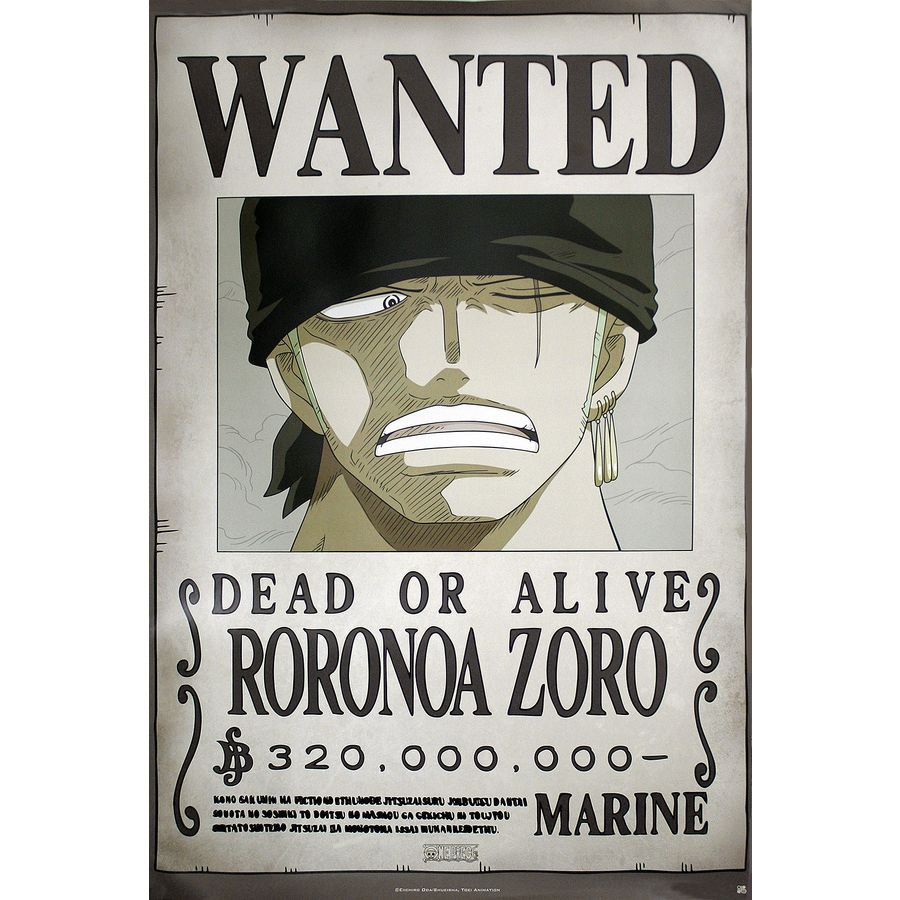 One Piece Poster Wanted Roronoa Zoro Posters Buy Now In The Shop Close Up Gmbh