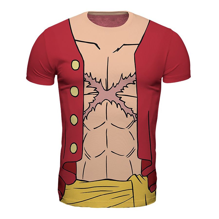 One Piece T-Shirt Allover Print Luffy New World - Shirts buy now