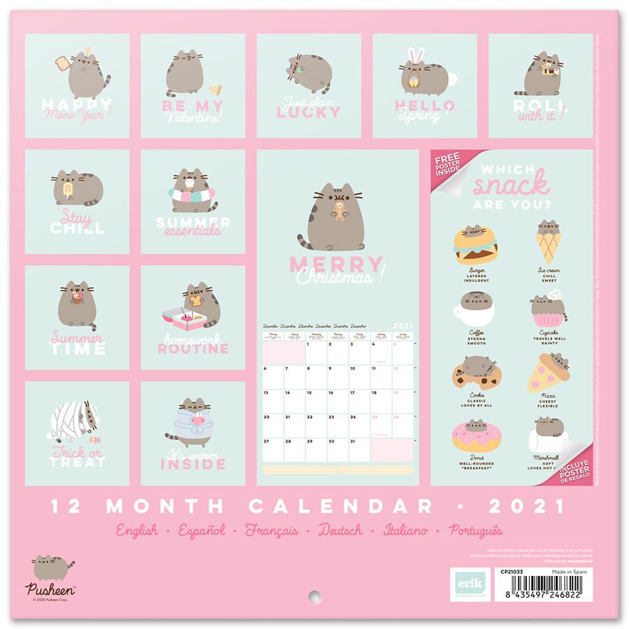 pusheen 2021 calendar