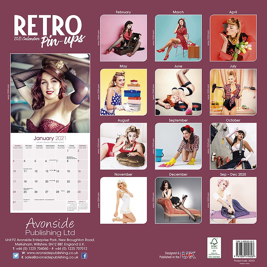 Retro Pin Ups Calendar 2021 Girls Calendars Buy Now In The Shop Close Up Gmbh retro pin up kalender 2021