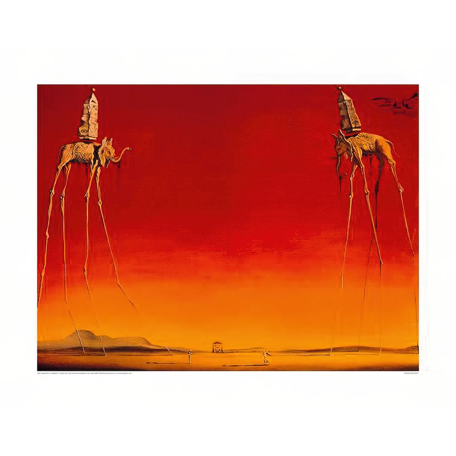 Salvador Dali Art Print Les Elephants - Posters buy now in the shop Close  Up GmbH