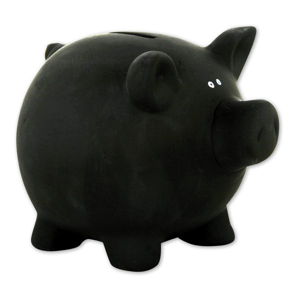 Piggy Bank "Black Board" with chalk